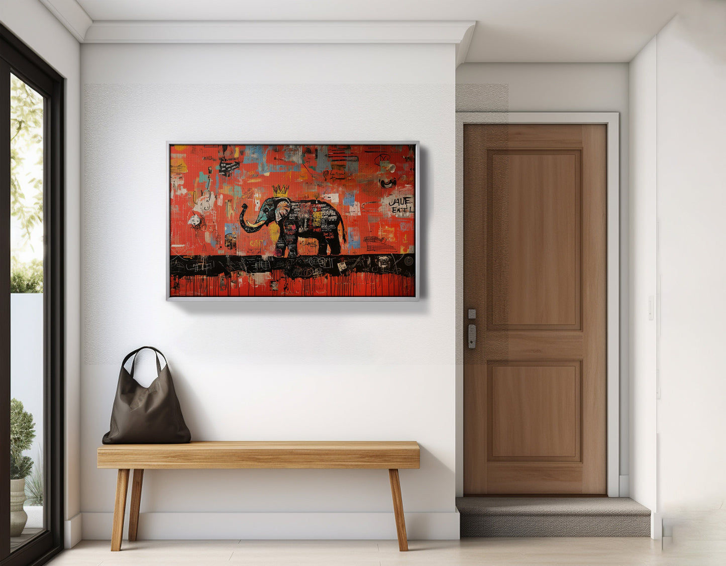 Elephant Graffiti African American canvas print view 59
