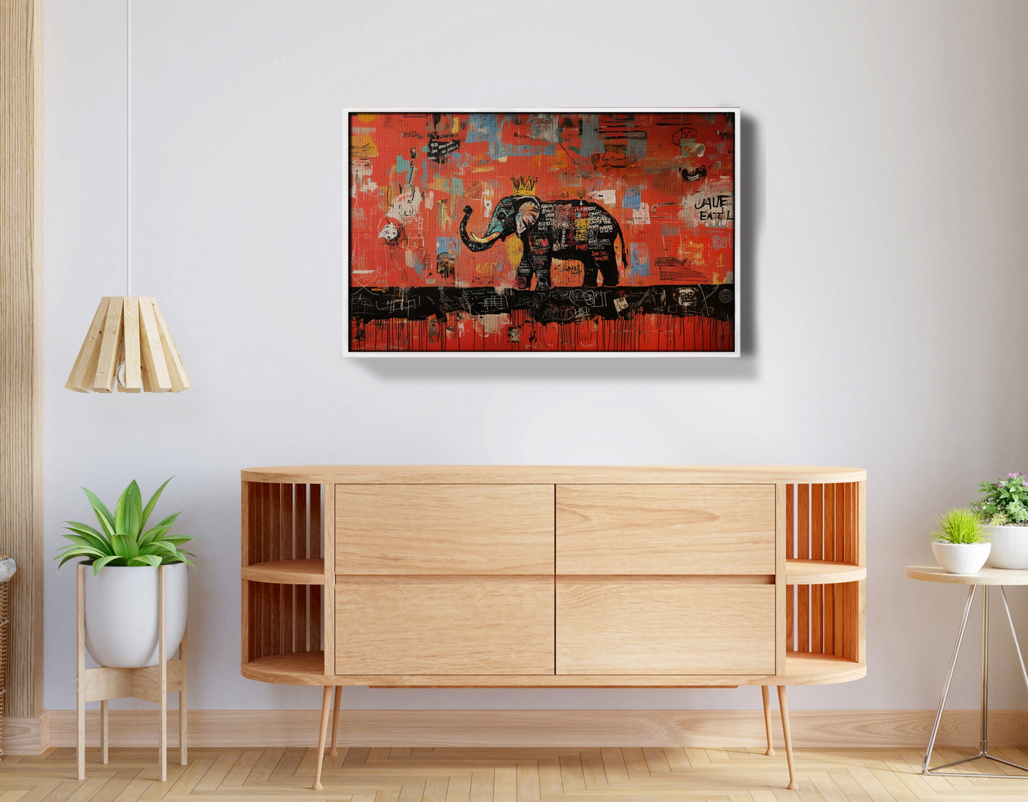 Elephant Graffiti African American canvas print view 62