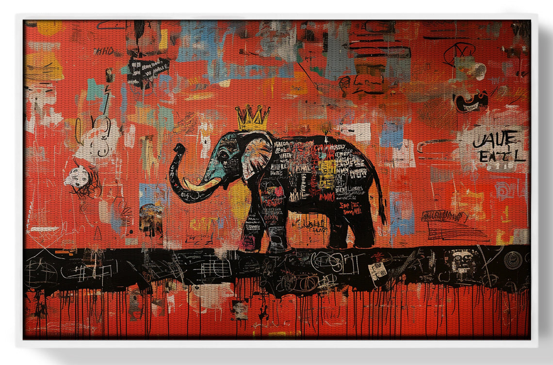 Elephant Graffiti African American canvas print view 61
