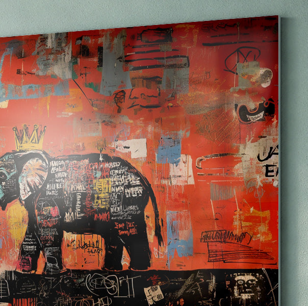 Elephant Graffiti African American canvas print view 22