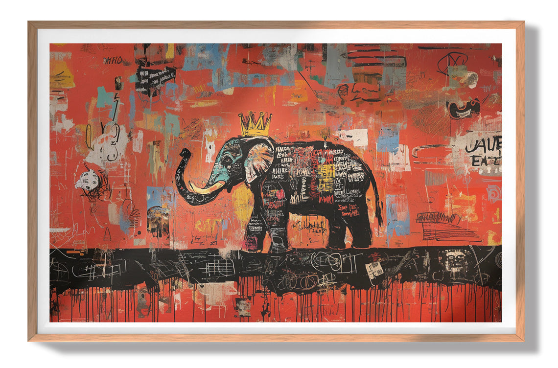 Elephant Graffiti African American canvas print view 79