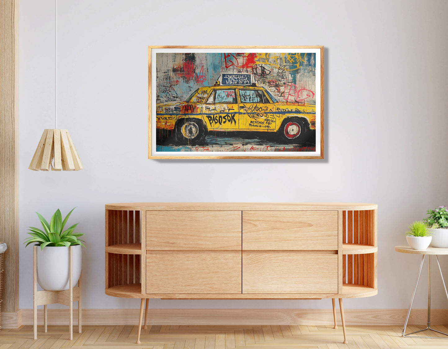 Yellow Taxi Urban Black African American canvas print view 74