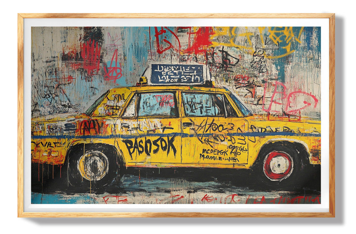 Yellow Taxi Urban Black African American canvas print view 73
