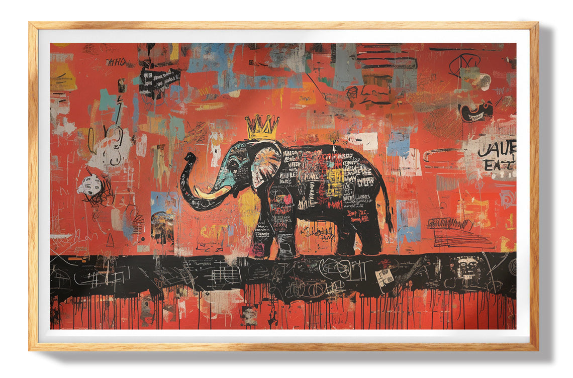 Elephant Graffiti African American canvas print view 73