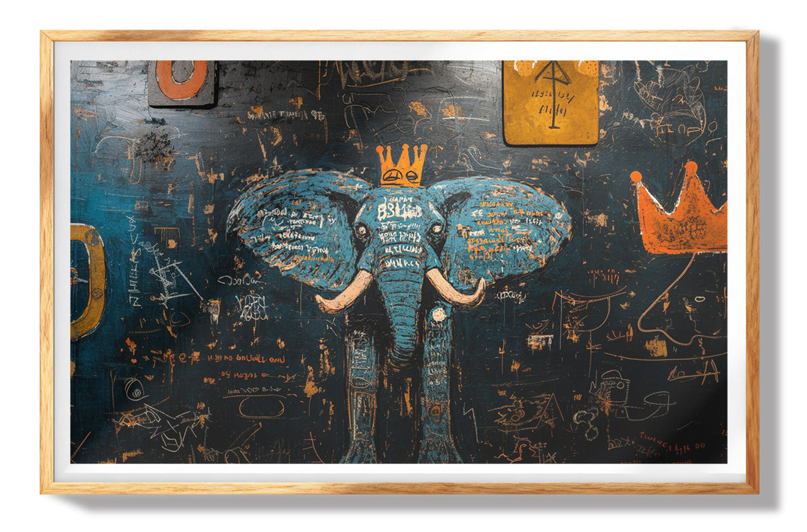 Tribal Elephant Symbol African American canvas print view 73