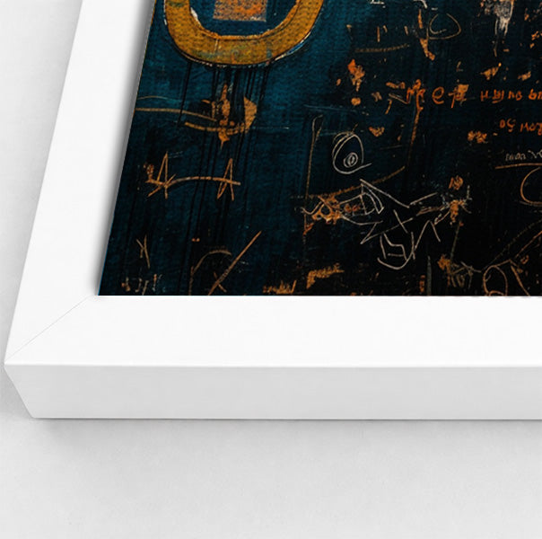 Blue Elephant Graffiti Black African American canvas print view 64
