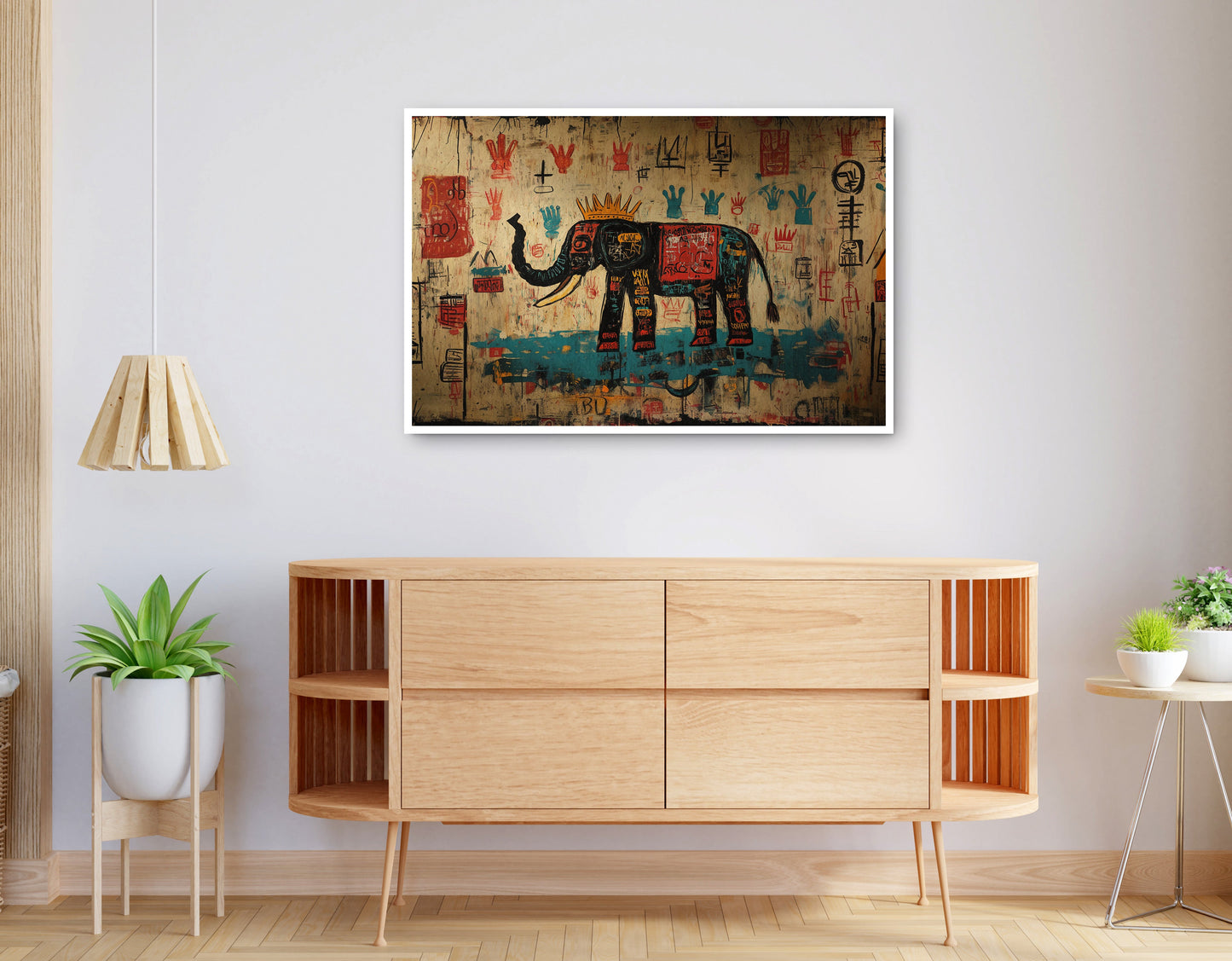 Alternate view of Tribal Elephant Symbol African American canvas print