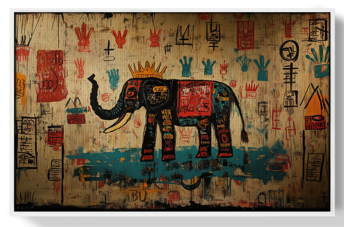 Tribal Elephant Symbol African American canvas print view 61