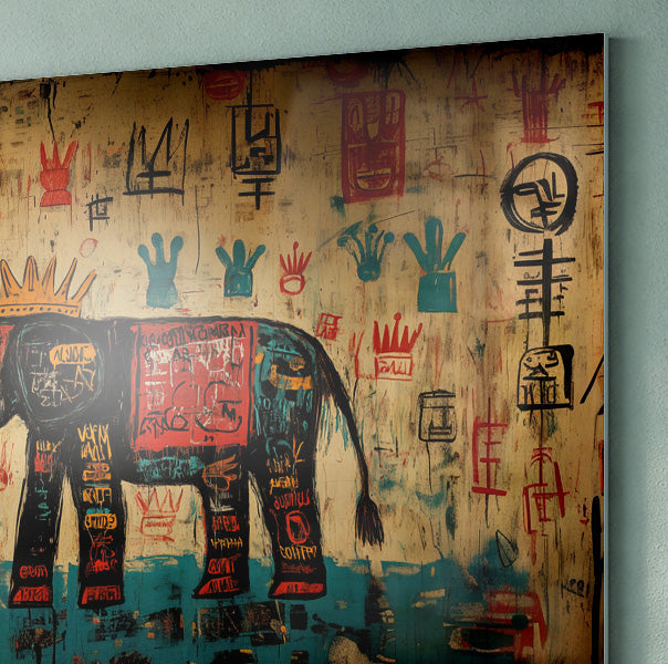 Tribal Elephant Symbol African American canvas print view 22
