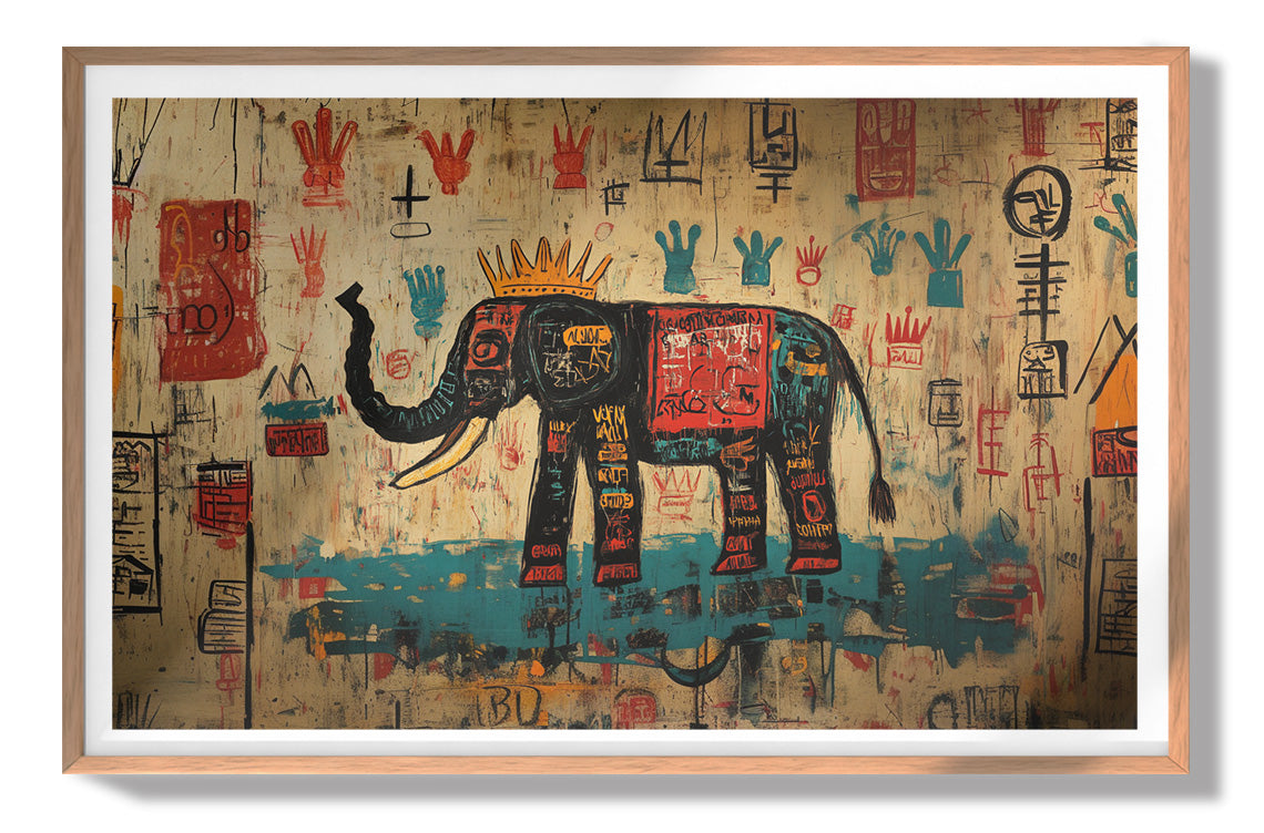Tribal Elephant Symbol African American canvas print view 79