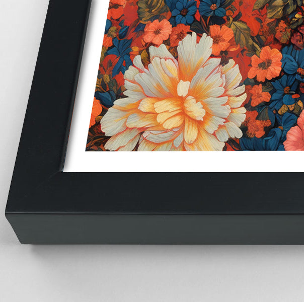 Elephant Floral Rose Black African American canvas print view 70
