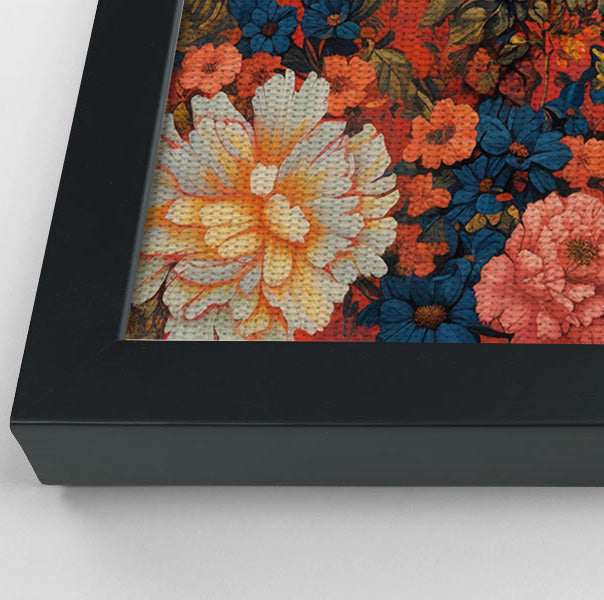Elephant Floral Rose Black African American canvas print view 28