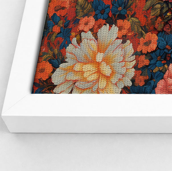 Elephant Floral Rose Black African American canvas print view 64