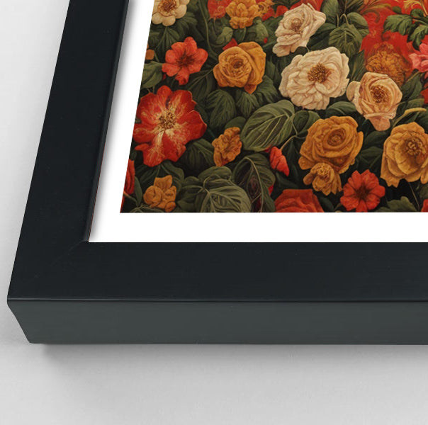 Elephant Damask Floral African American canvas print view 70