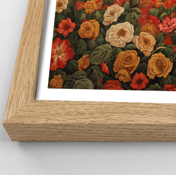 Elephant Damask Floral African American canvas print view 76