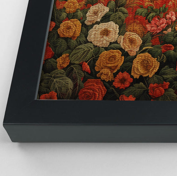 Elephant Damask Floral African American canvas print view 28