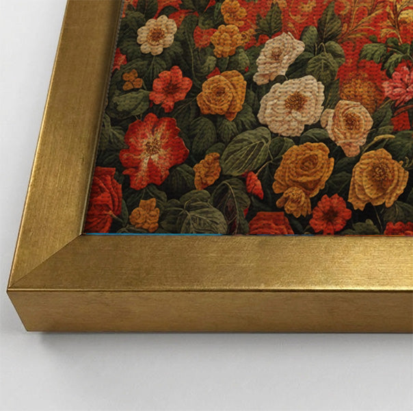 Elephant Damask Floral African American canvas print view 40