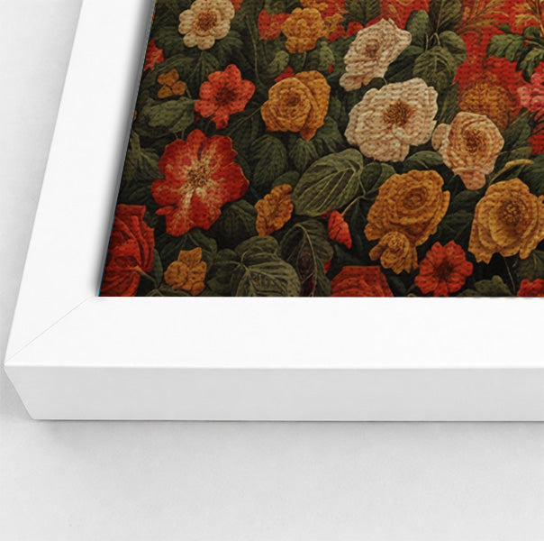 Elephant Damask Floral African American canvas print view 64
