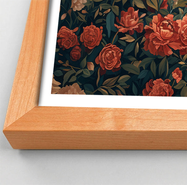Lion Rose Floral Black African American canvas print view 82