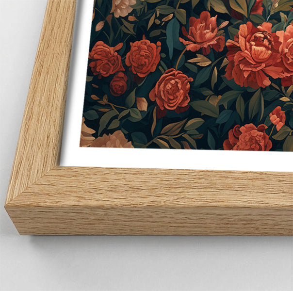 Lion Rose Floral Black African American canvas print view 76
