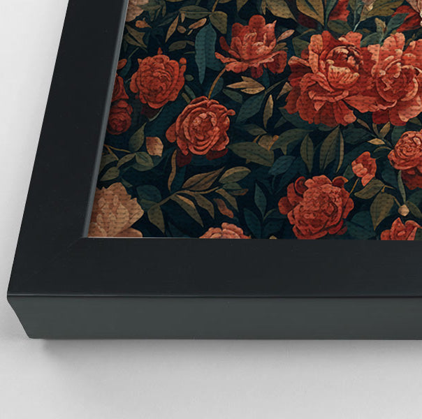 Lion Rose Floral Black African American canvas print view 28