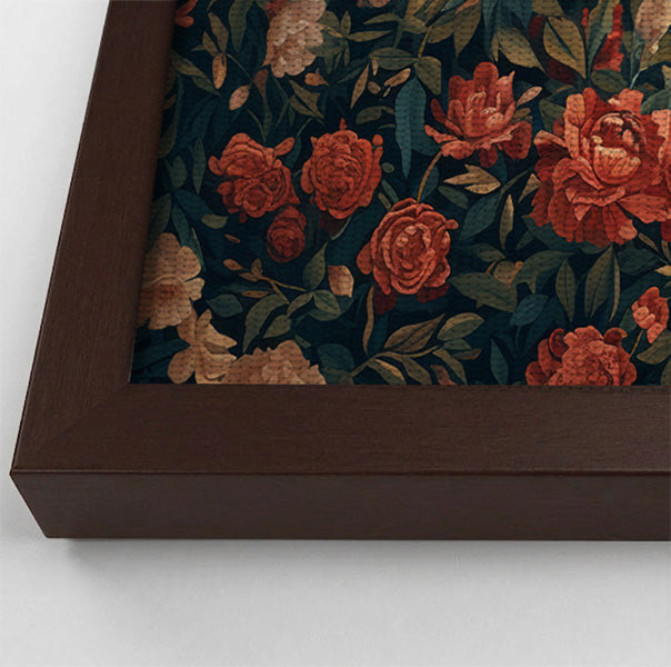 Lion Rose Floral Black African American canvas print view 34