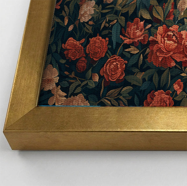 Lion Rose Floral Black African American canvas print view 40