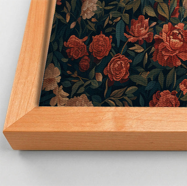 Lion Rose Floral Black African American canvas print view 46
