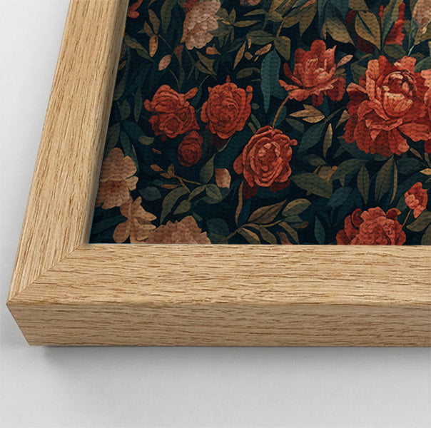 Lion Rose Floral Black African American canvas print view 52