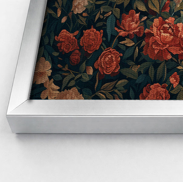 Lion Rose Floral Black African American canvas print view 58
