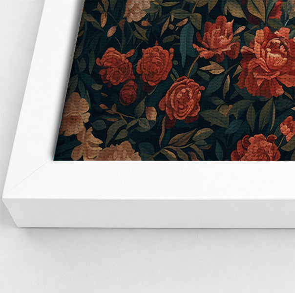 Lion Rose Floral Black African American canvas print view 64