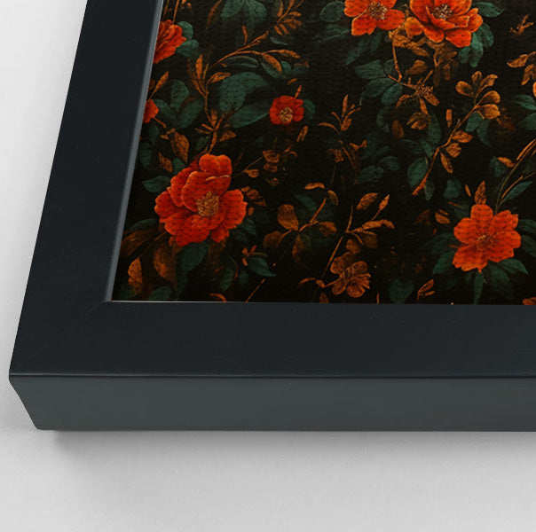 Giraffe Rose Floral Black African American canvas print view 28