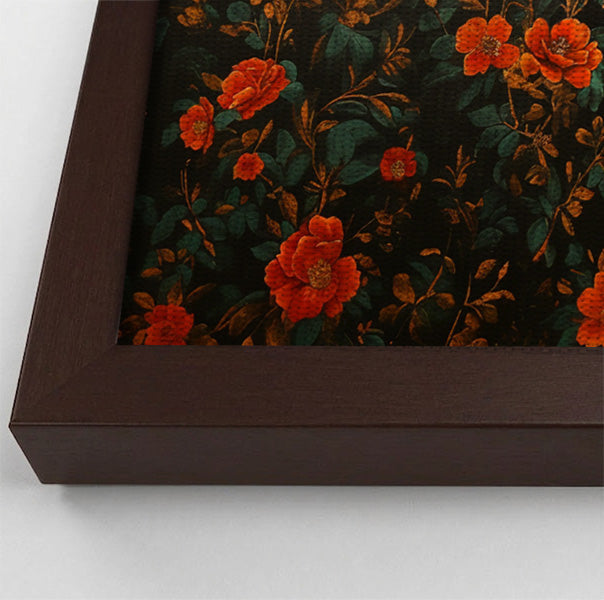 Giraffe Rose Floral Black African American canvas print view 34