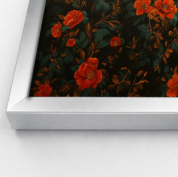 Giraffe Rose Floral Black African American canvas print view 58
