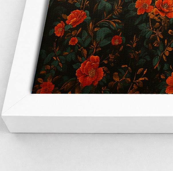 Giraffe Rose Floral Black African American canvas print view 64