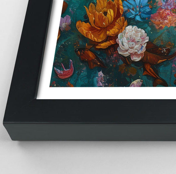 Black Mermaid Floral Fantasy African American canvas print view 70