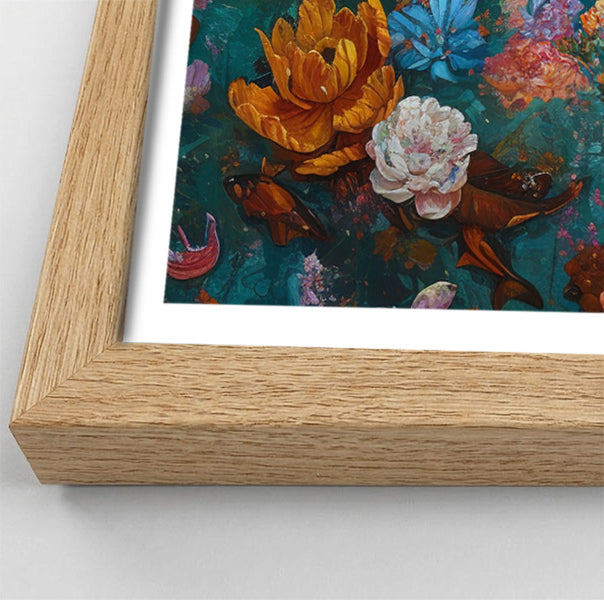 Black Mermaid Floral Fantasy African American canvas print view 76