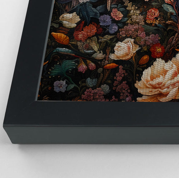 Black Mermaid Dark Floral African American canvas print view 28