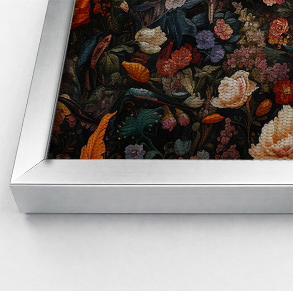 Black Mermaid Dark Floral African American canvas print view 58