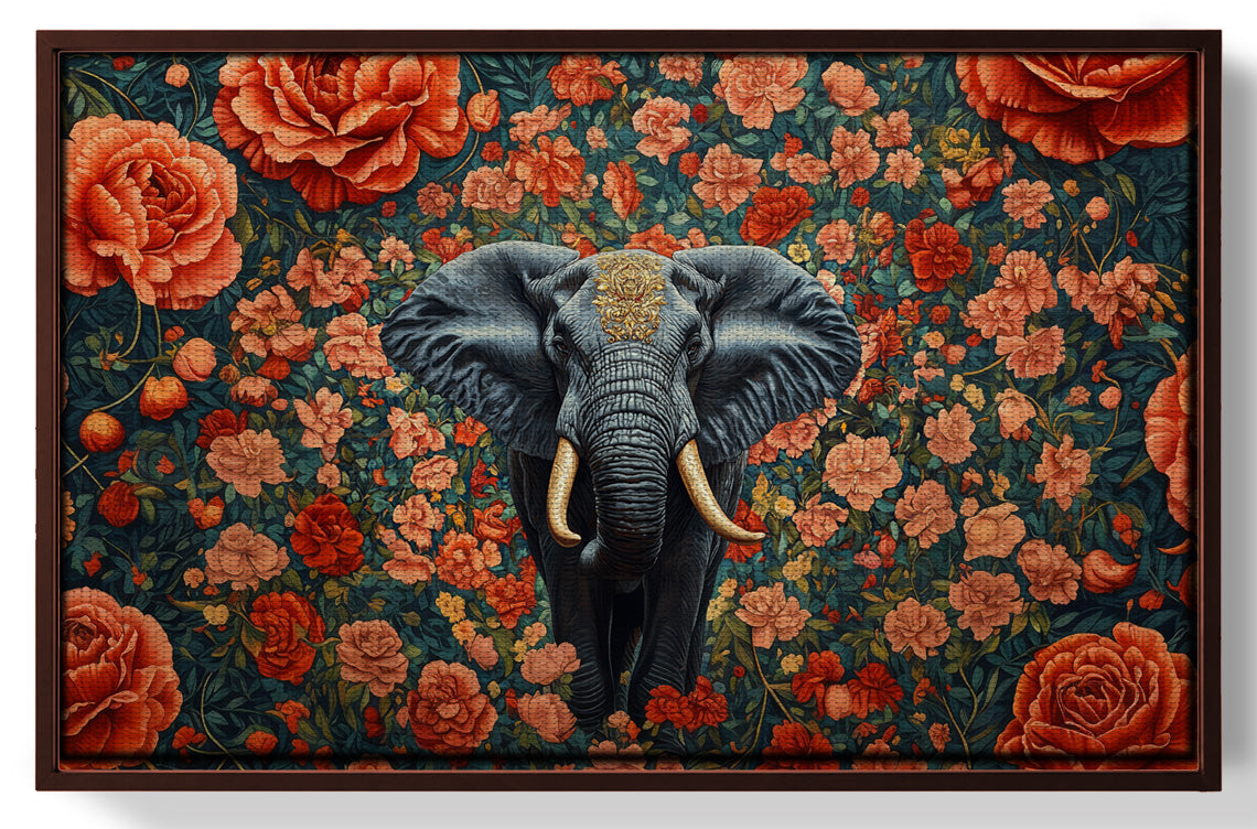 Elephant Rose Floral African American canvas print view 31