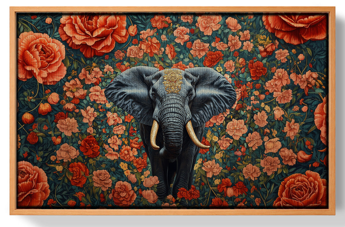 Elephant Rose Floral African American canvas print view 43