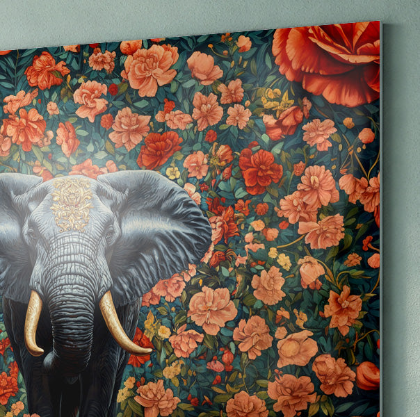 Elephant Rose Floral African American canvas print view 22