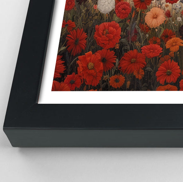 Horse Floral Meadow Black African American canvas print view 70