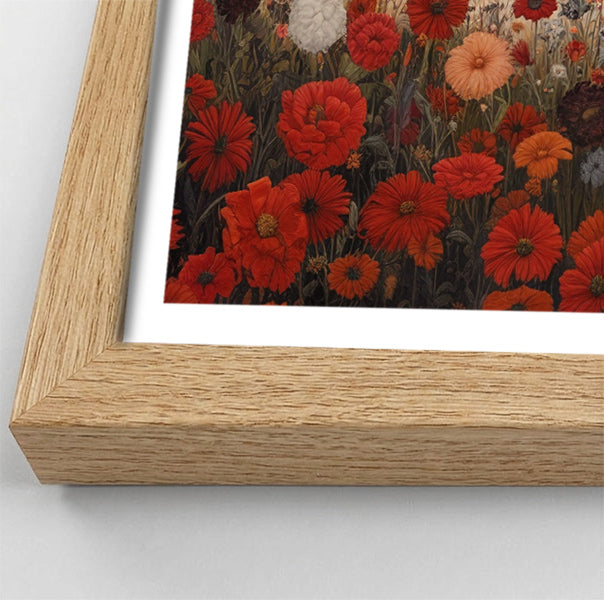 Horse Floral Meadow Black African American canvas print view 76