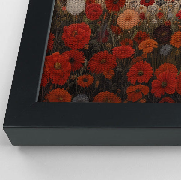 Horse Floral Meadow Black African American canvas print view 28