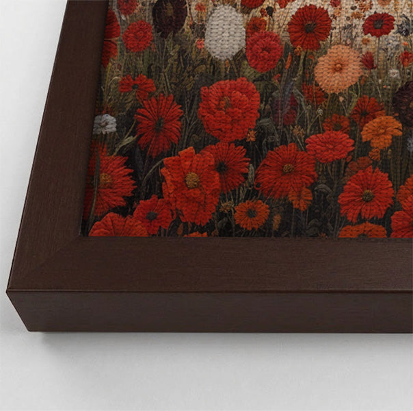 Horse Floral Meadow Black African American canvas print view 34