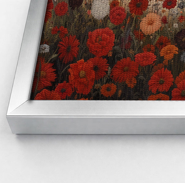 Horse Floral Meadow Black African American canvas print view 58