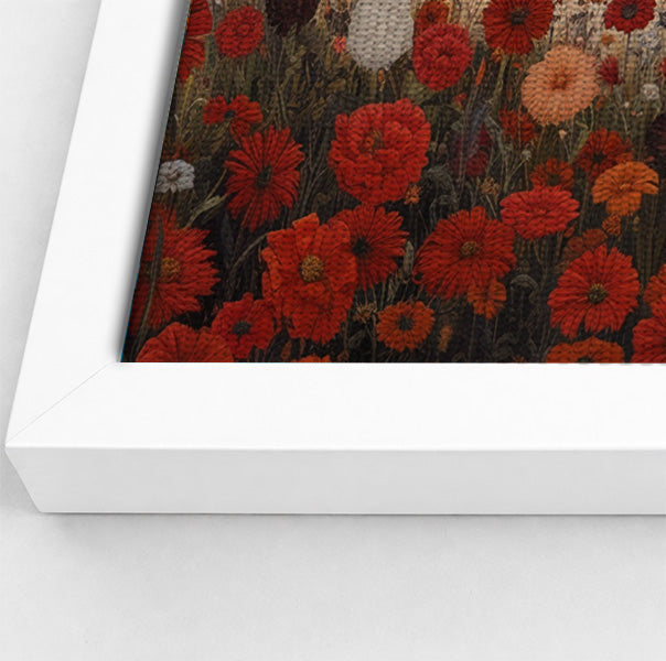 Horse Floral Meadow Black African American canvas print view 64