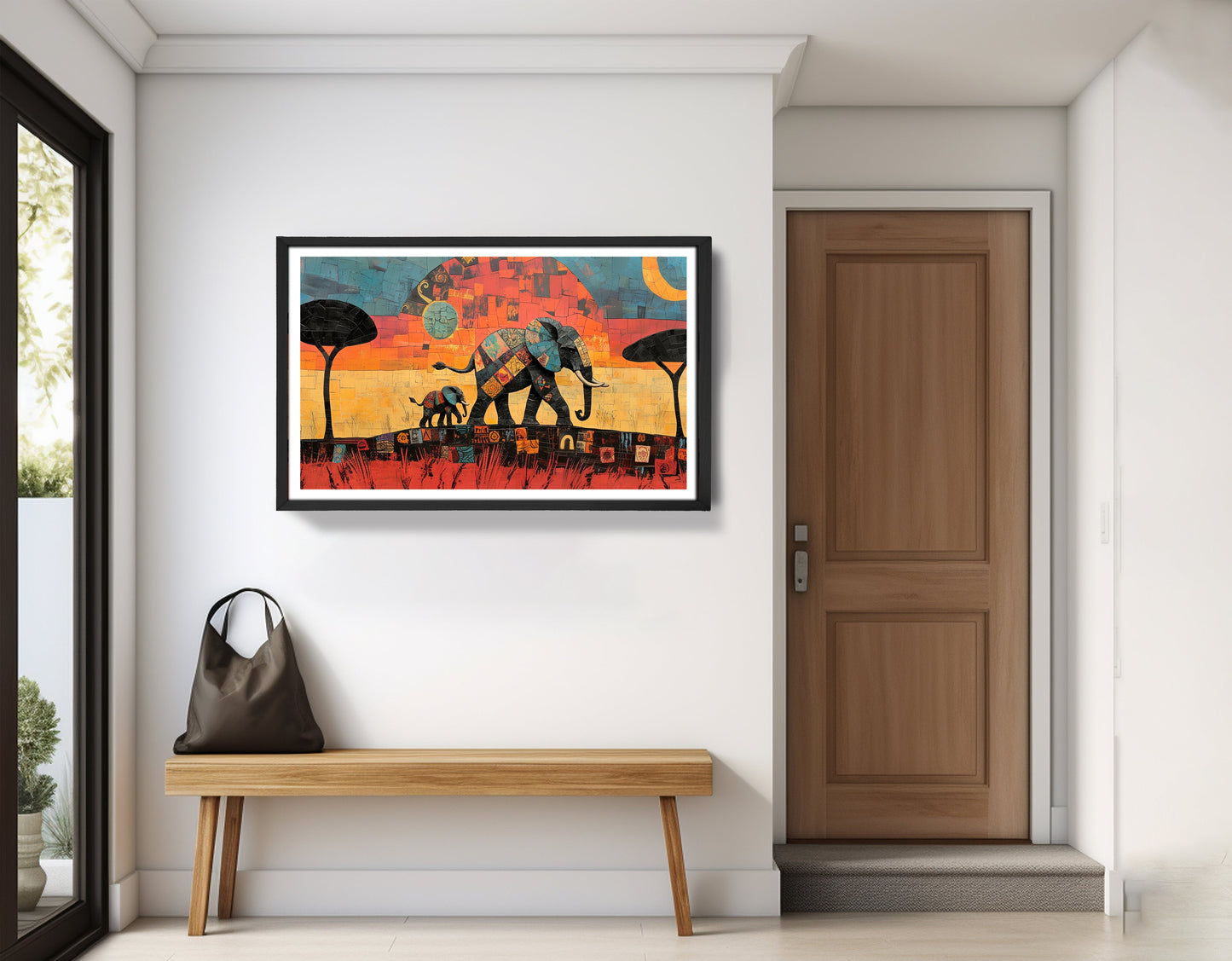 Elephant Sunset Abstract African American abstract art view 71