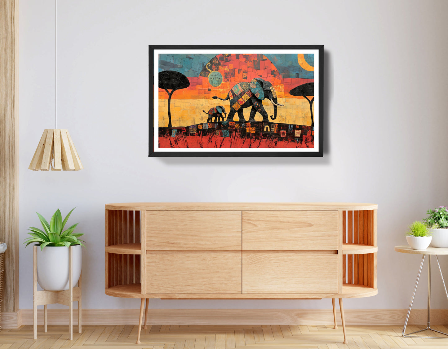Elephant Sunset Abstract African American abstract art view 68
